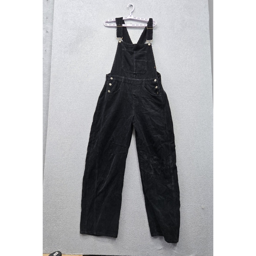 Fashion Nova Women Pants XL Black Brielle Washed Corduroy Overalls Jumpsuit NWT